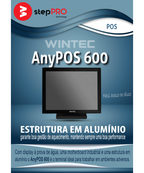 AnyPOS 600 (Ecran Duplo) 64Gb SSD + 4GB MRAM